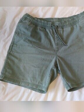 Sage Green Pull-on Garment Dyed Shorts